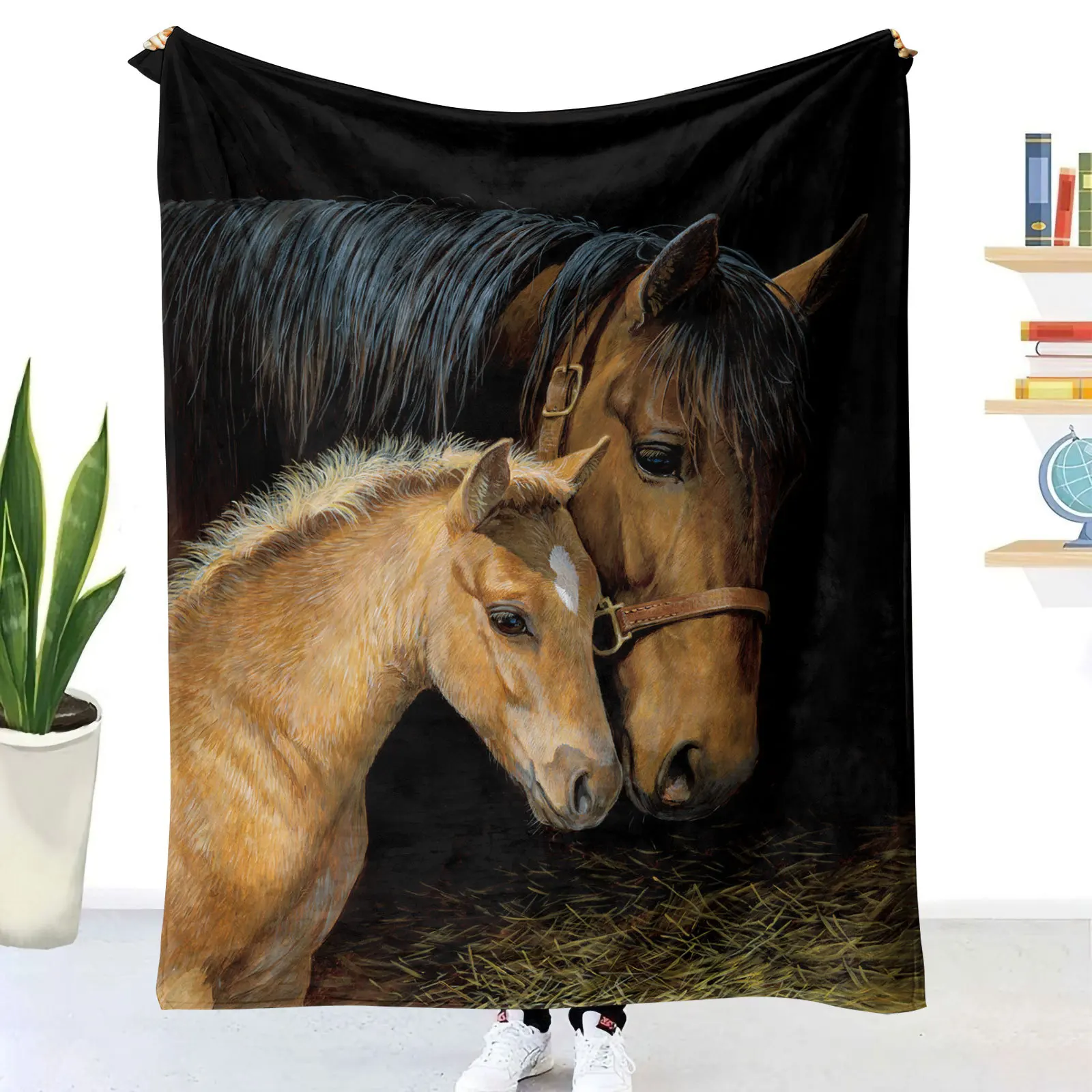 3D Horse Prints Flannel Blanket Soft Warm All Season Throw Blankets for Bedroom Chair Car Sofa Couch Gift Decorative
3D Horse Prints Flannel Blanket Soft Warm All Season Throw Blankets for Bedroom Chair Car Sofa Couch Gift Decorative
