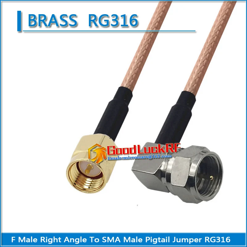 1X Pcs High-quality F Male Right Angle 90 Degree to SMA Male Plug Coaxial Type Pigtail Jumper RG316 Cable Low Loss F to SMA
1X Pcs High-quality F Male Right Angle 90 Degree to SMA Male Plug Coaxial Type Pigtail Jumper RG316 Cable Low Loss F to SMA