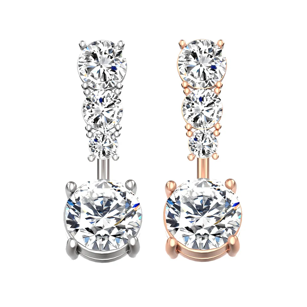 Four round zircons rotates up and do crystal zircon 316 medical stainless steel navel ring for dancing use body piercing jewelry
Four round zircons rotates up and do crystal zircon 316 medical stainless steel navel ring for dancing use body piercing jewelry