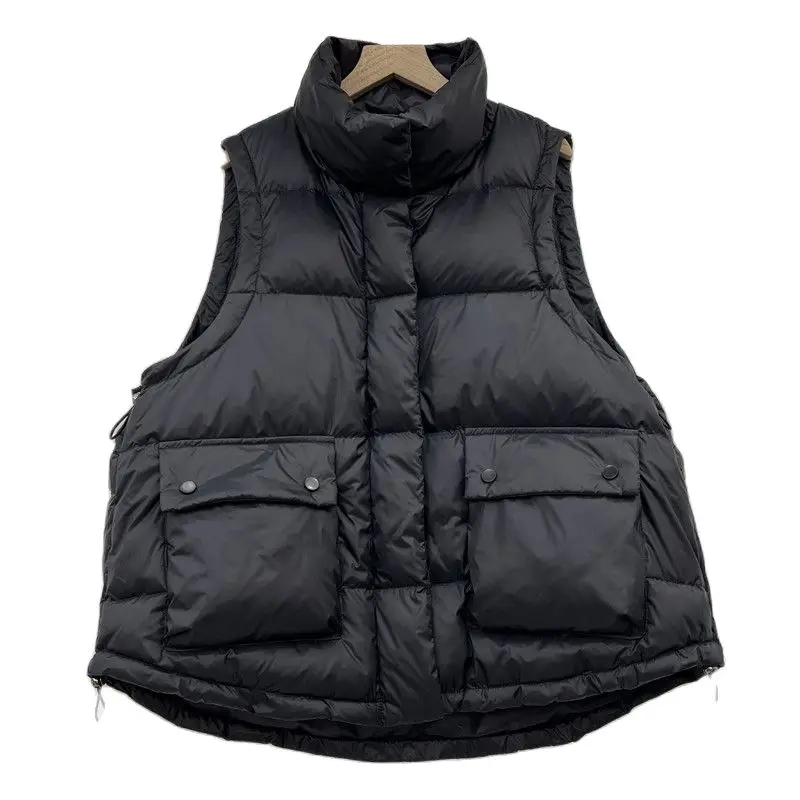 2023 New Cotton Padded Women's Mid-Weight Puffer Vest Women Windproof Warm Waistcoat Pocket Loose Sleeveless Coat
2023 New Cotton Padded Women's Mid-Weight Puffer Vest Women Windproof Warm Waistcoat Pocket Loose Sleeveless Coat