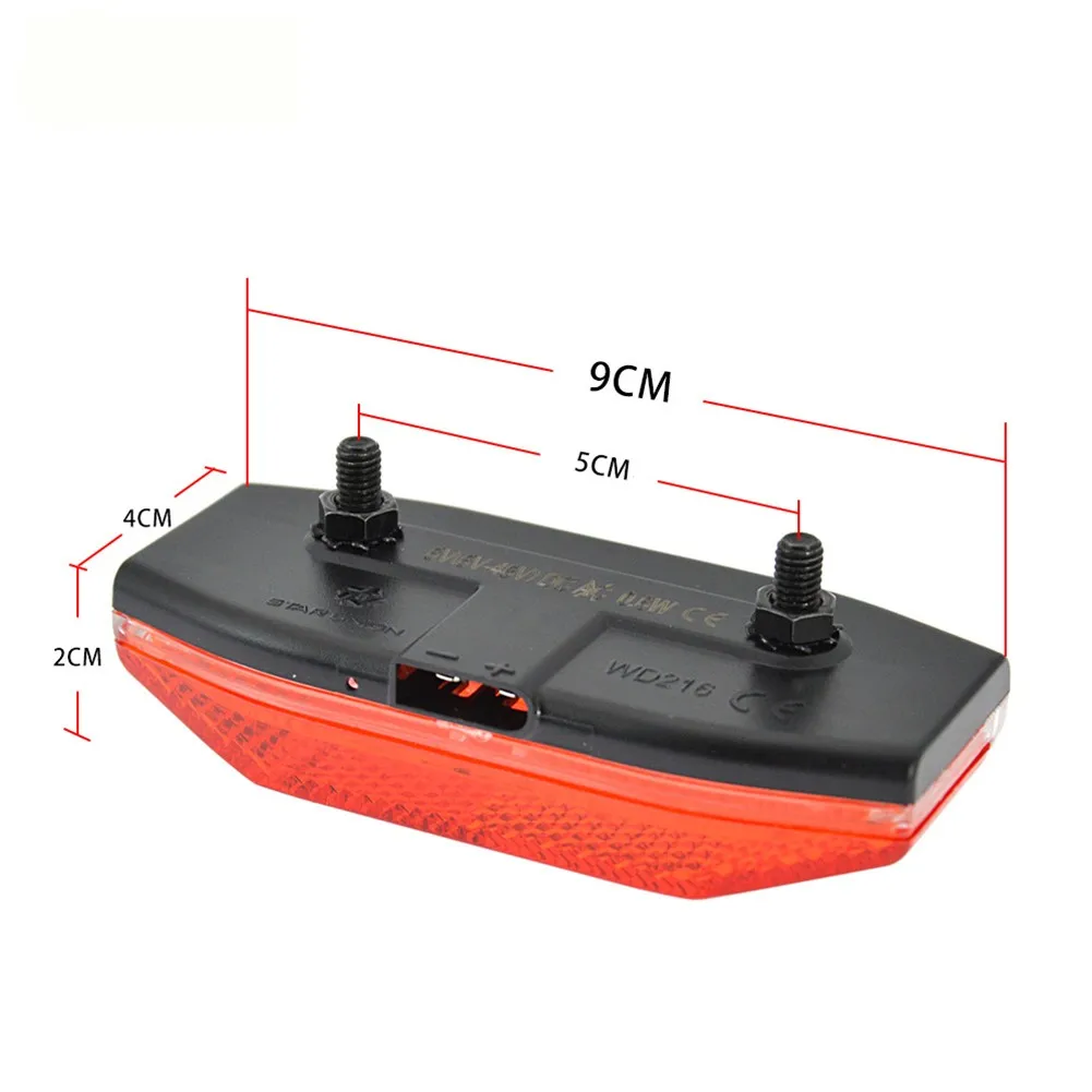 WUXING 6-48V Electric Bicycle Ebike LED Rear Light Waterproof TailLight Lamp Lightweight Durable ABS Bicycle Light Ebike Parts
WUXING 6-48V Electric Bicycle Ebike LED Rear Light Waterproof TailLight Lamp Lightweight Durable ABS Bicycle Light Ebike Parts
