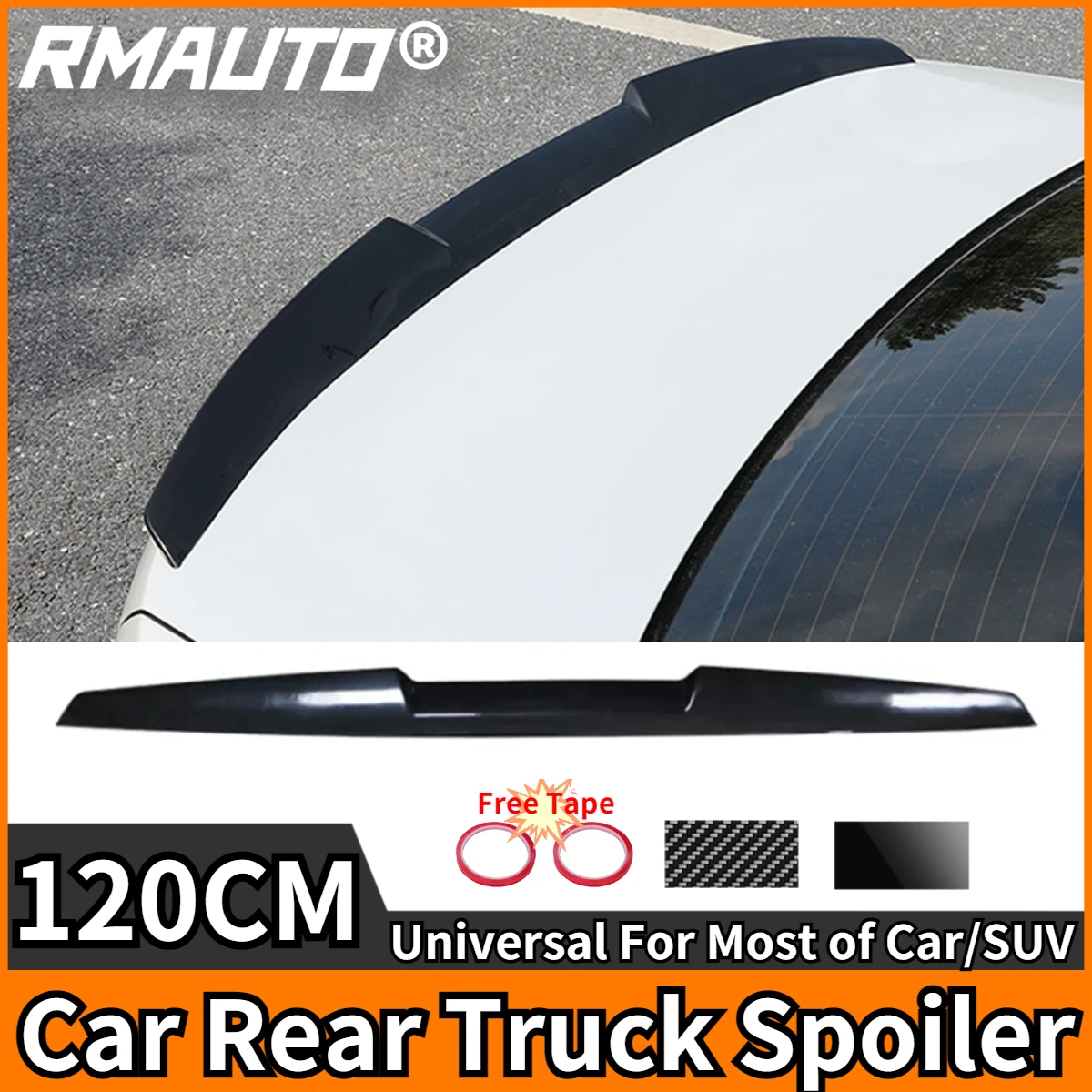RMAUTO Carbon Fiber Car Rear Truck Spoiler 120CM Universal Roof Wing Aleron For BMW F30 F10 For Tesla Model 3 Y For Audi For VW
RMAUTO Carbon Fiber Car Rear Truck Spoiler 120CM Universal Roof Wing Aleron For BMW F30 F10 For Tesla Model 3 Y For Audi For VW