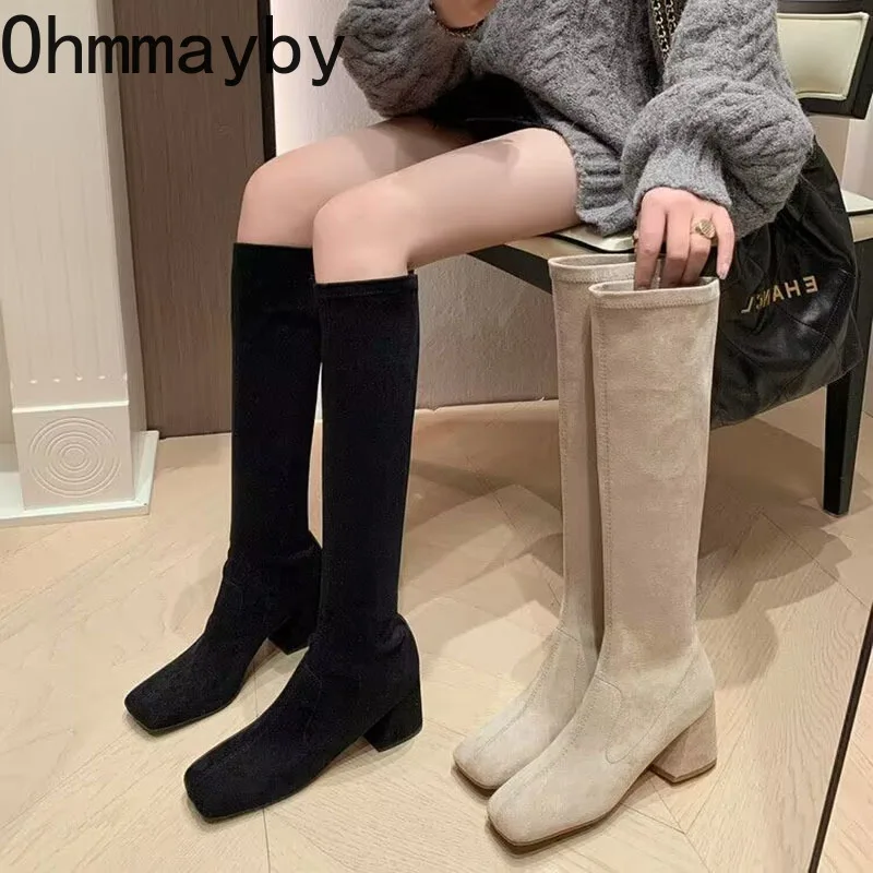 Street Style Women Knee-High-Boots Fashion Square Toe Long Booties Shoes Ladies Low Heel Shoes
Street Style Women Knee-High-Boots Fashion Square Toe Long Booties Shoes Ladies Low Heel Shoes
