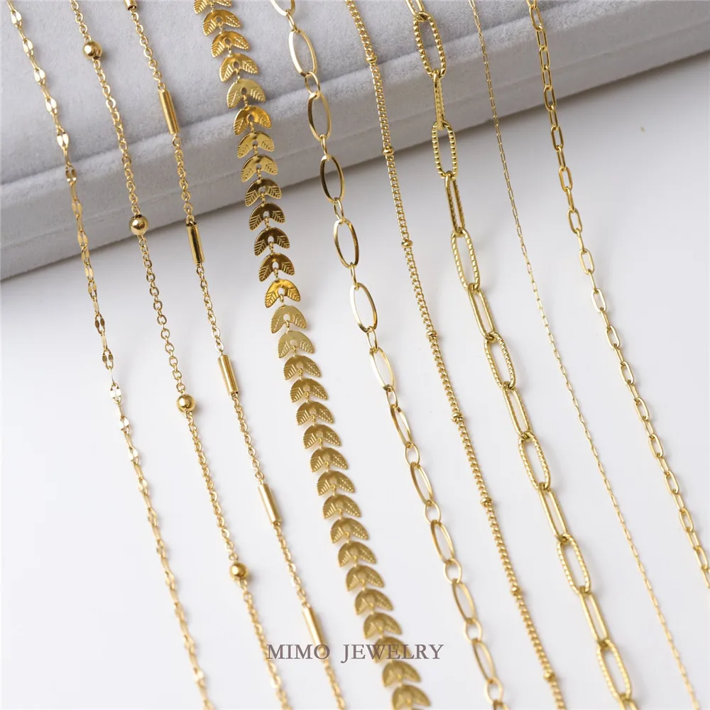 Titanium steel 18K gold plated bulk chain Clip bead chain Lip Chain Square O-chain DIY bracelet necklace accessories
Titanium steel 18K gold plated bulk chain Clip bead chain Lip Chain Square O-chain DIY bracelet necklace accessories