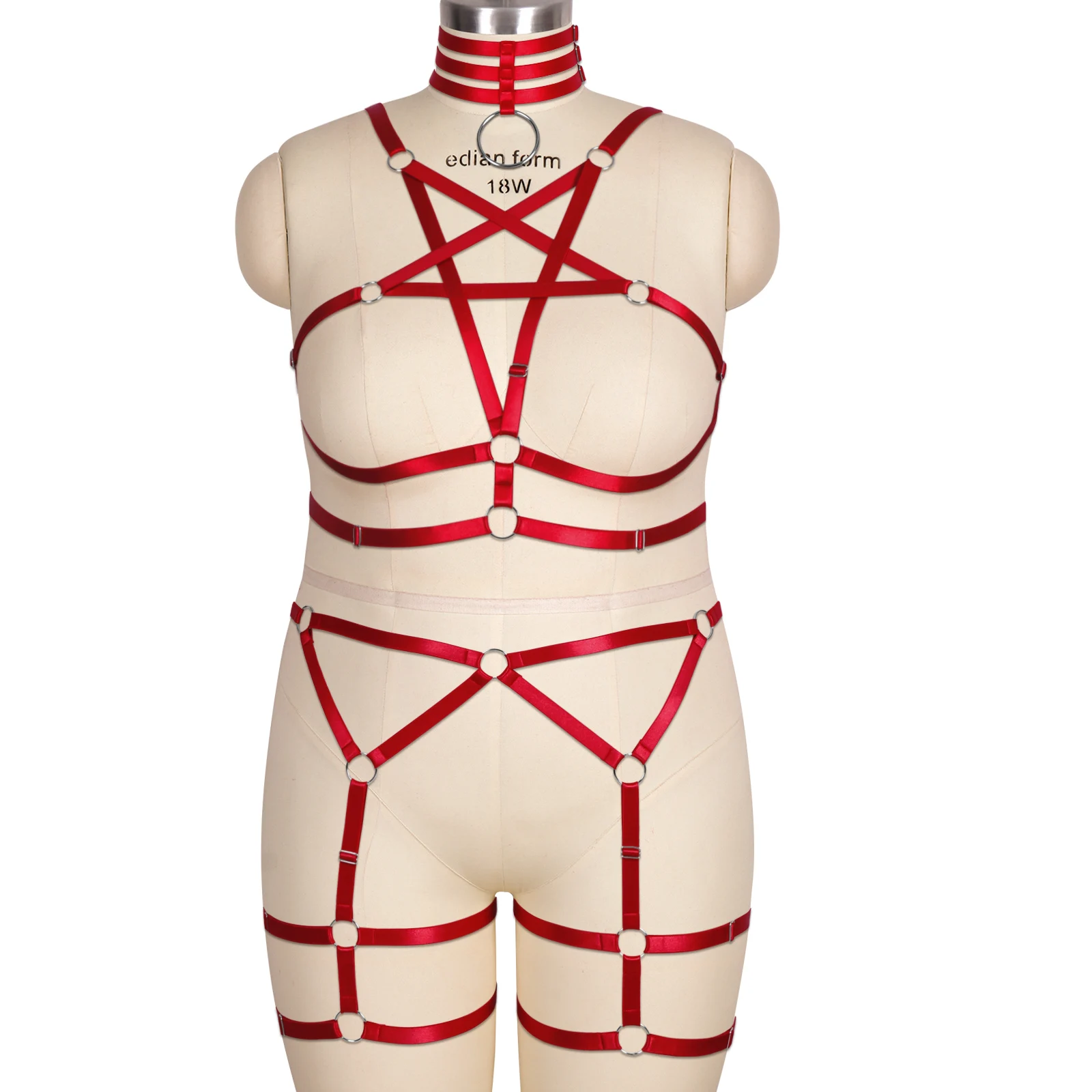 Full Adjustable Body Harness Belt Plus Size Elastic Pentagram Harness Punk Carnival Wedding Garter Belt Cage Bra Set Pole Dance
Full Adjustable Body Harness Belt Plus Size Elastic Pentagram Harness Punk Carnival Wedding Garter Belt Cage Bra Set Pole Dance