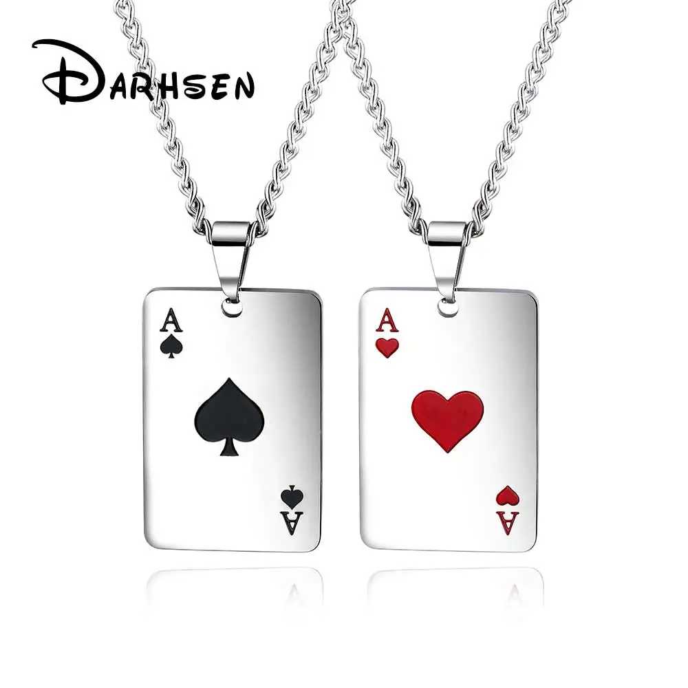 DARHSEN New Arrival Men Statement Poker Pendants Necklaces Stainless Steel Chain Fashion Jewelry Dropship Wholesale
DARHSEN New Arrival Men Statement Poker Pendants Necklaces Stainless Steel Chain Fashion Jewelry Dropship Wholesale