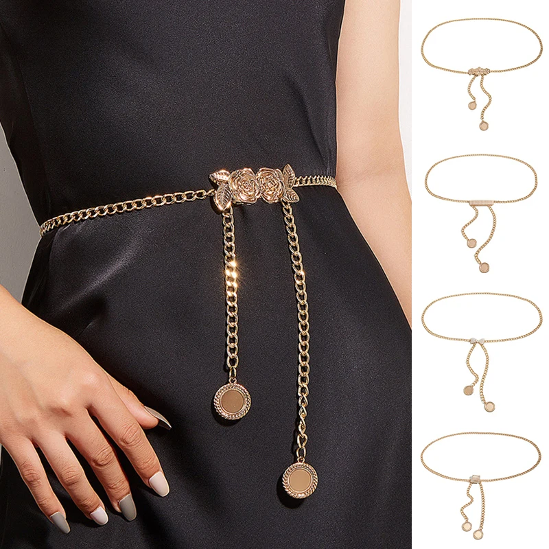Fashion Women Belt High Waist Gold Narrow Metal Chain Diamond Buckle Waist Chain Decorative Dress Belts for Women Waistband
Fashion Women Belt High Waist Gold Narrow Metal Chain Diamond Buckle Waist Chain Decorative Dress Belts for Women Waistband