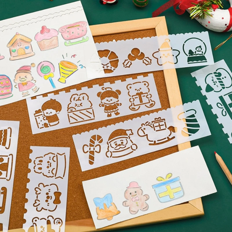 4Pieces Christmas Drawing Template Rulers Hollow-out Drawing Stencils for Kid Card Making Drawing Christmas Party Decor H8WD
4Pieces Christmas Drawing Template Rulers Hollow-out Drawing Stencils for Kid Card Making Drawing Christmas Party Decor H8WD