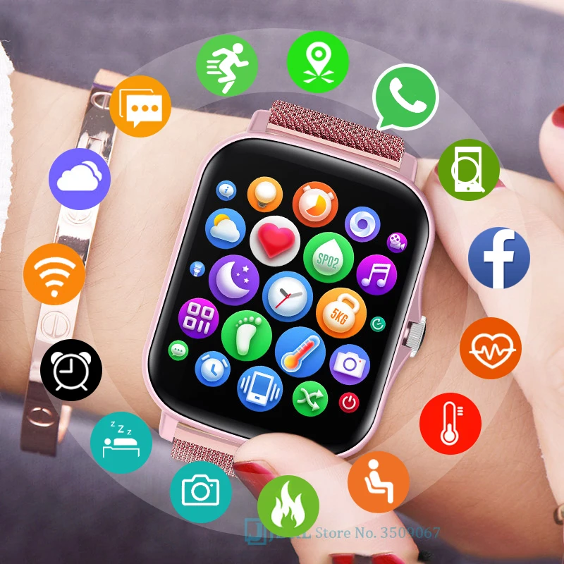 Smart Watch Women P8 Plus Smartwatch Men Waterproof Fitness Tracker Bracelet Ladies Clock For Android iOS Full Touch Smart-Watch
Smart Watch Women P8 Plus Smartwatch Men Waterproof Fitness Tracker Bracelet Ladies Clock For Android iOS Full Touch Smart-Watch