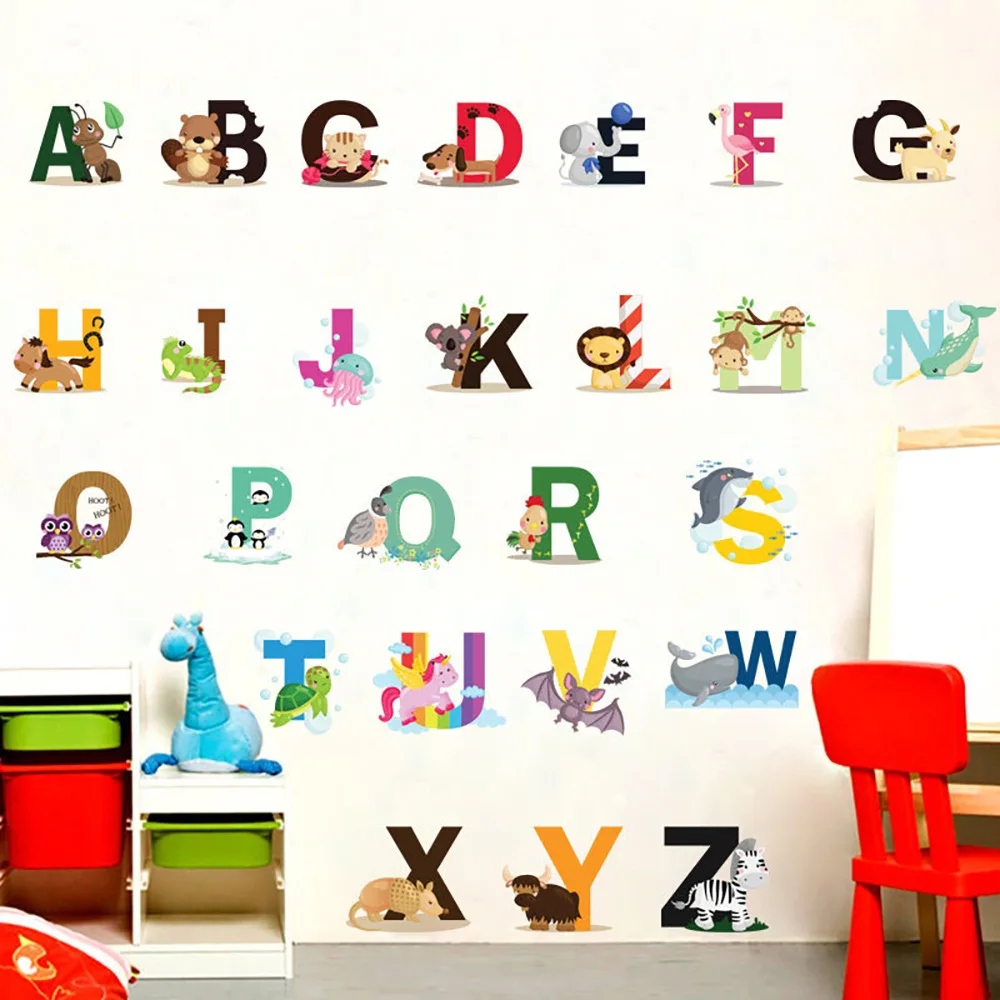 Pvc Self-adhesive Paper Removable Decorative Wall Stickers Children's Room Kindergarten Wall Stickers English Alphabet Cartoon
Pvc Self-adhesive Paper Removable Decorative Wall Stickers Children's Room Kindergarten Wall Stickers English Alphabet Cartoon