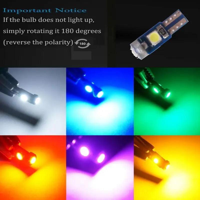 Car Instrument Lights T5 LED Bulb 3030 3SMD Dashboard Warning Indicator Light 12V LED T5 Red White Yellow Blue 10 Pieces
Car Instrument Lights T5 LED Bulb 3030 3SMD Dashboard Warning Indicator Light 12V LED T5 Red White Yellow Blue 10 Pieces