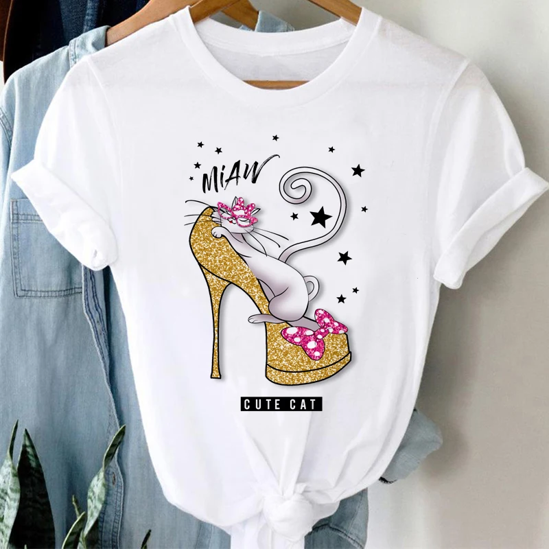 Women Fashion Leopard Shoes Cat Summer 90s Clothing Short Sleeve Tshirts Clothes Graphic T Top Lady Print Female Tee T-Shirt
Women Fashion Leopard Shoes Cat Summer 90s Clothing Short Sleeve Tshirts Clothes Graphic T Top Lady Print Female Tee T-Shirt