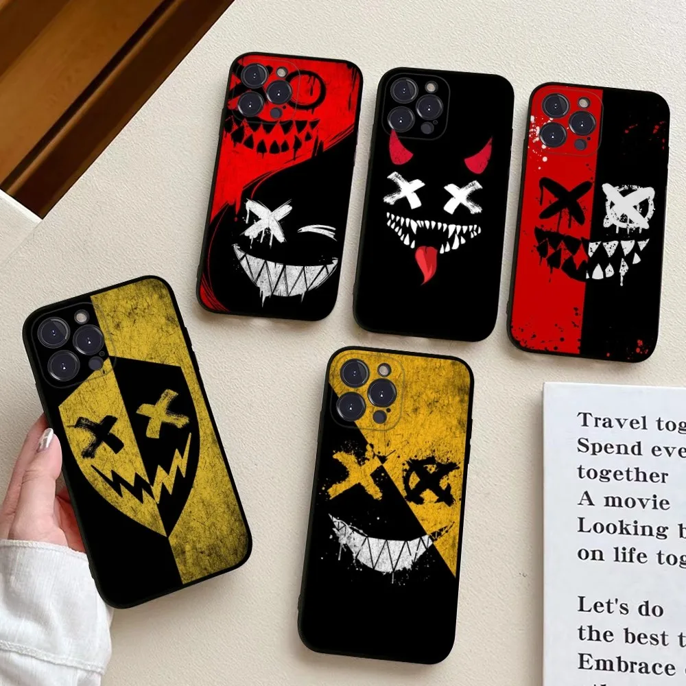 

Scary Smile Skeleton Devil Phone Case For iPhone 14 11 12 13 Mini Pro XS Max Cover 6 7 8 Plus X XR SE 2020 Funda Shell