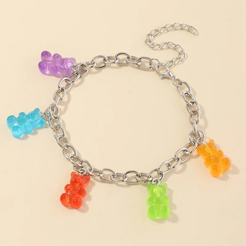 Bear Bracelet Cute Jewelry for Women Rainbow Candy Colors Gummy Bear Charms Bracelet Bangles Jewelry Cute Birthday BFF Gifts
Bear Bracelet Cute Jewelry for Women Rainbow Candy Colors Gummy Bear Charms Bracelet Bangles Jewelry Cute Birthday BFF Gifts