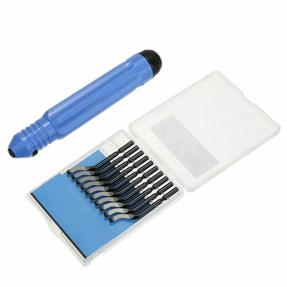 NB1100 Burr Plastic Handle 10pcs HSS BS1010 Blade Deburring Hand Tool Set For Process Stainless Steel Aluminum Rubber
NB1100 Burr Plastic Handle 10pcs HSS BS1010 Blade Deburring Hand Tool Set For Process Stainless Steel Aluminum Rubber