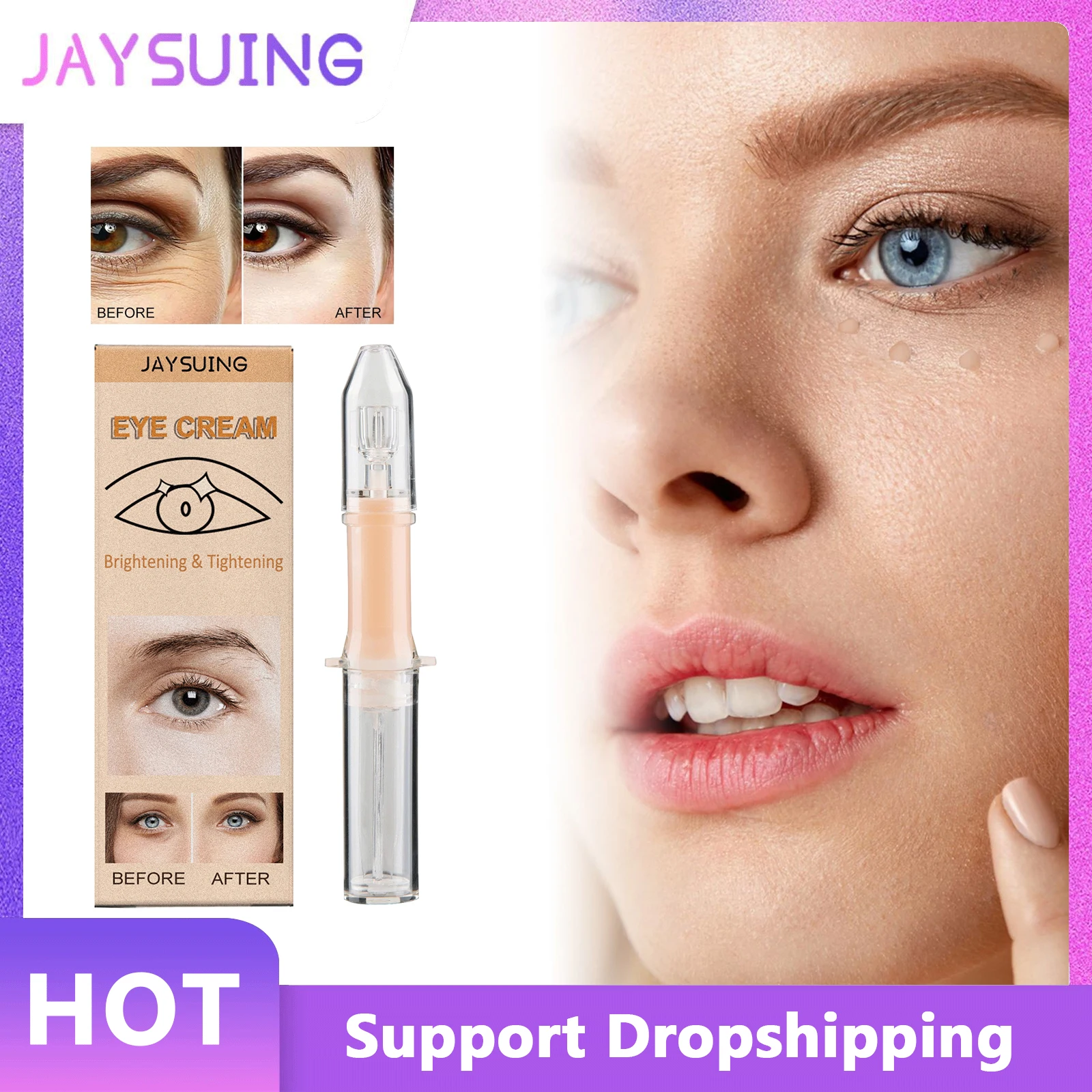 Jaysuing Anti Wrinkle Eye Cream Fades Dark Circle Remove Eye Bags Puffiness Fade Fine Line Lift Firming Anti-Aging Eye Skin Care
Jaysuing Anti Wrinkle Eye Cream Fades Dark Circle Remove Eye Bags Puffiness Fade Fine Line Lift Firming Anti-Aging Eye Skin Care