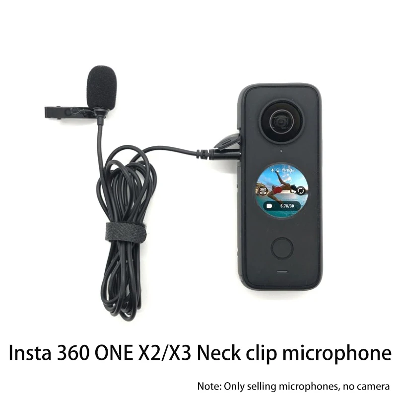 Lavalier Microphone for Insta360 ONE X2 /X3 One R External Hi-Fi Recording Microphone
Lavalier Microphone for Insta360 ONE X2 /X3 One R External Hi-Fi Recording Microphone