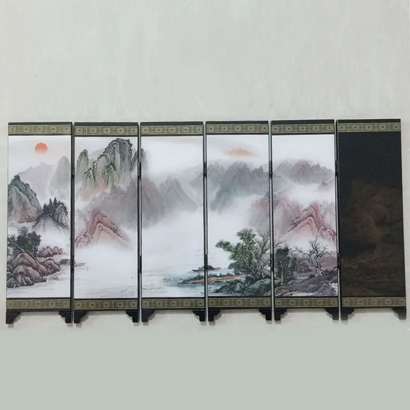 Mini Folding Screen Chinese Style Gift View Home Tabletop Decoration Doll Room Partition Divider 6 Panels Vintage Wood Screen
Mini Folding Screen Chinese Style Gift View Home Tabletop Decoration Doll Room Partition Divider 6 Panels Vintage Wood Screen