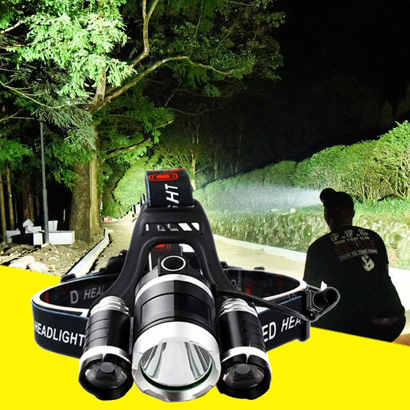 Powerful Sensor 3 Led Headlamp With Head Flashlight Torch T6 Fixed Focus Waterproof With Rechargeable 18650 Battery Headlight
Powerful Sensor 3 Led Headlamp With Head Flashlight Torch T6 Fixed Focus Waterproof With Rechargeable 18650 Battery Headlight