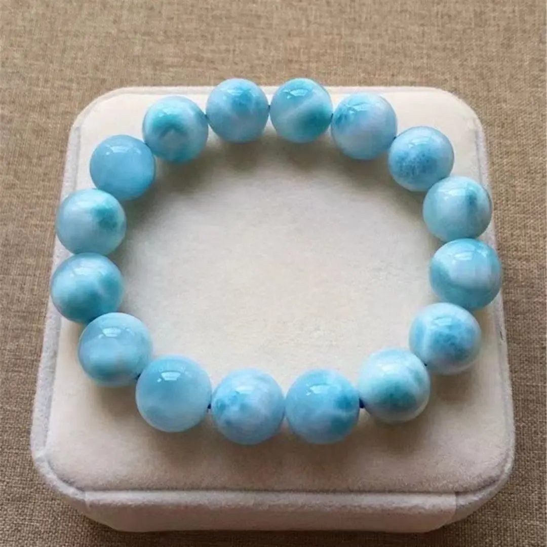 13mm Natural Blue Larimar Bracelet For Women Lady Men Crystal Beauty Dominica Water Pattern Beads Stone Strands Jewelry AAAAA
13mm Natural Blue Larimar Bracelet For Women Lady Men Crystal Beauty Dominica Water Pattern Beads Stone Strands Jewelry AAAAA