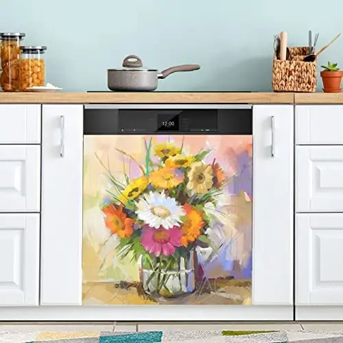 Front Dishwasher Magnet Sticker Cover Decorative Appliances Stickers Watercolor Painting Daisy Vase Refrigerator Skins Dishwashe
Front Dishwasher Magnet Sticker Cover Decorative Appliances Stickers Watercolor Painting Daisy Vase Refrigerator Skins Dishwashe