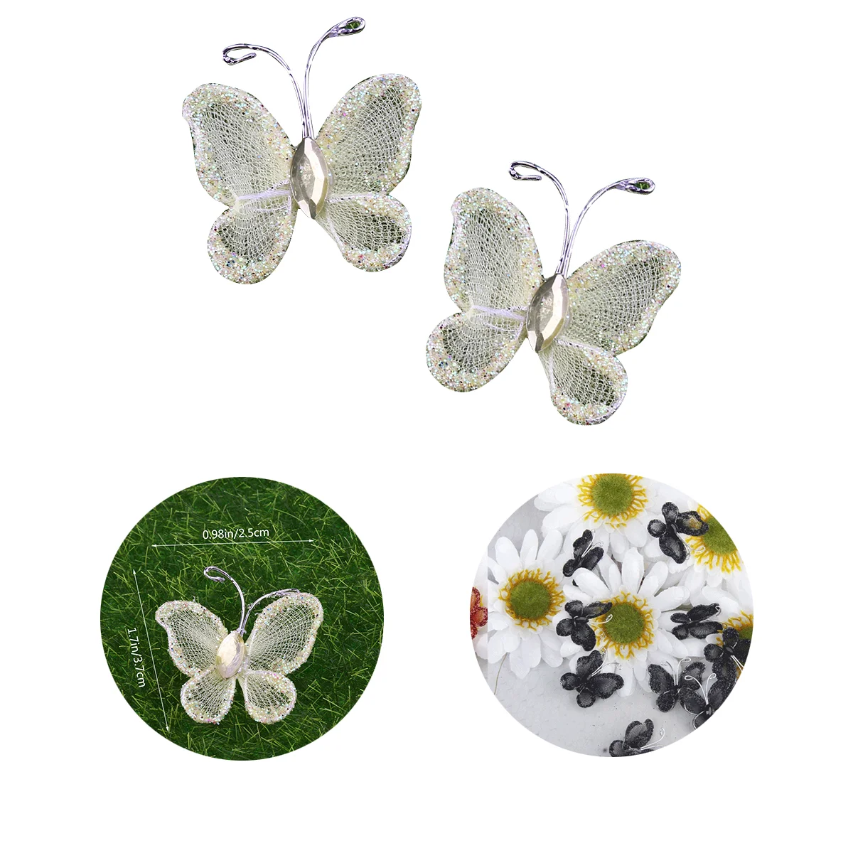 Butterflies Mesh Decorations Wired Glitter Wedding Crafts Organza Wire Decor Decorative Favor Glittering Wall Decoration Party
Butterflies Mesh Decorations Wired Glitter Wedding Crafts Organza Wire Decor Decorative Favor Glittering Wall Decoration Party