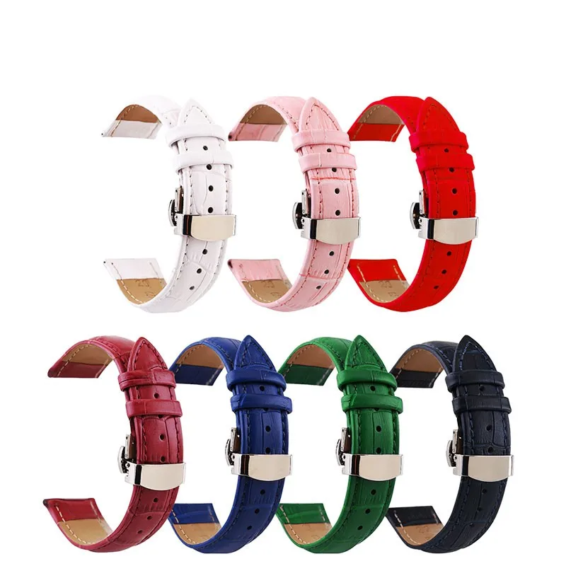 Genuine Leather Watchbands 12-24mm Universal Watch Double Press Automatic Butterfly Buckle Band Steel Wrist Belt Bracelet
Genuine Leather Watchbands 12-24mm Universal Watch Double Press Automatic Butterfly Buckle Band Steel Wrist Belt Bracelet