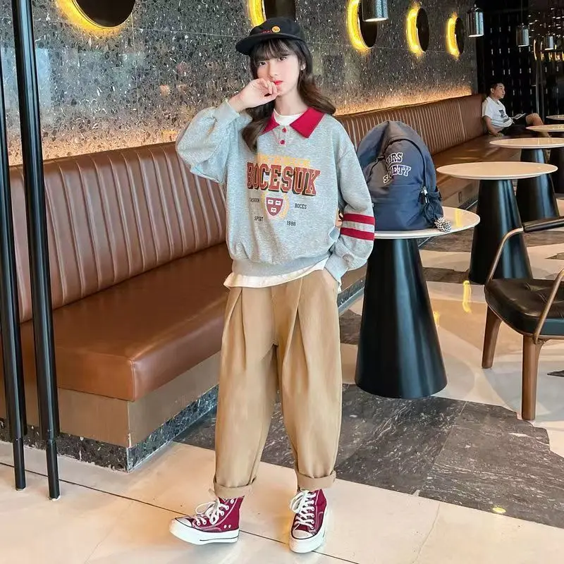 Girls New 2023 Spring Sports Suit Children Casual Korean Style Two piece Sets 6 8 10 12 14 Years Youth Teenage Girls Clothing
Girls New 2023 Spring Sports Suit Children Casual Korean Style Two piece Sets 6 8 10 12 14 Years Youth Teenage Girls Clothing