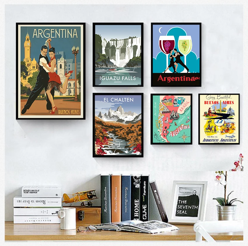 Travel Wall Kraft Posters Coated Wall Stickers Home Decoration Gift The Republic of Argentina Canvas Paintings Vintage
Travel Wall Kraft Posters Coated Wall Stickers Home Decoration Gift The Republic of Argentina Canvas Paintings Vintage