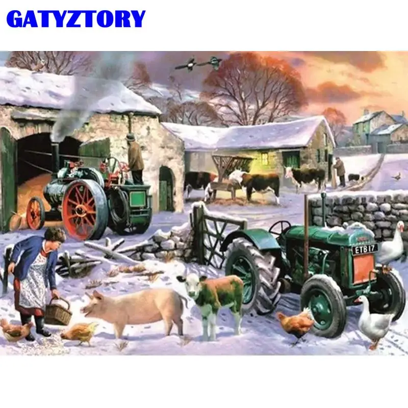 GATYZTORY 5d Diy Diamond Painting Mosaic Pastoral Scenery Diamond Embroidery Complete Kit Animals Tractor Handmade Gift Decorati
GATYZTORY 5d Diy Diamond Painting Mosaic Pastoral Scenery Diamond Embroidery Complete Kit Animals Tractor Handmade Gift Decorati