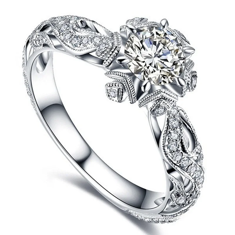 Trendy Women Rings Metal Silver Color Zircon Crystal Princess Wedding Rings for Women Charm Bridal Party Engagement Jewelry Gift
Trendy Women Rings Metal Silver Color Zircon Crystal Princess Wedding Rings for Women Charm Bridal Party Engagement Jewelry Gift