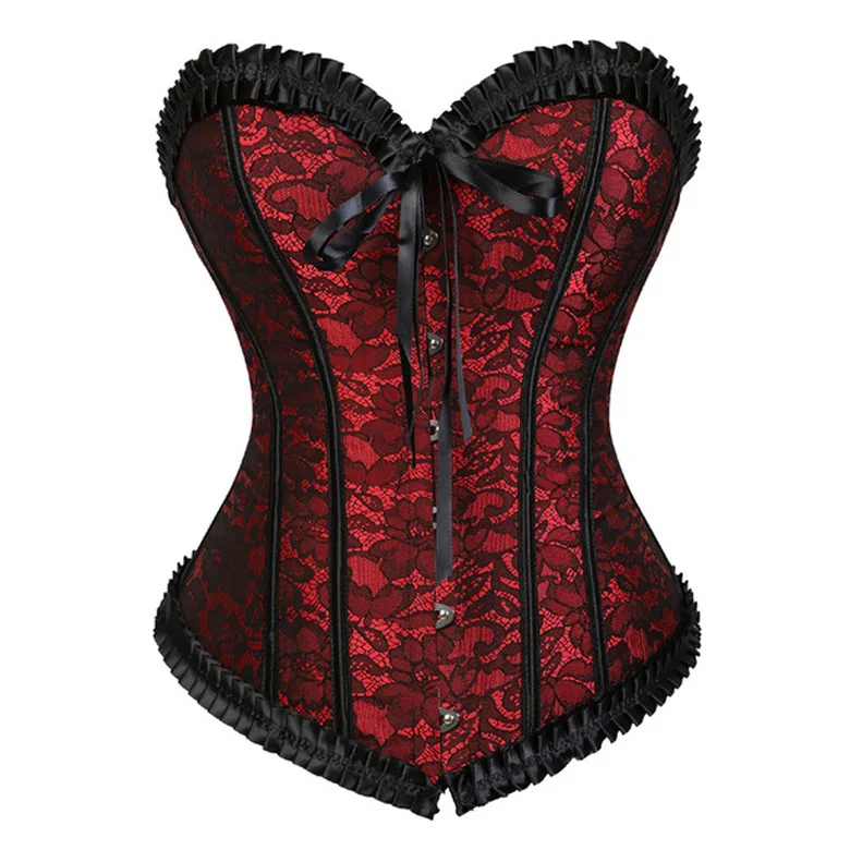 Shaping Corsets Top Retro Print Chest Shaping Waist Tie Court Style Red Purple Colors 10 Plastic Bones Women Bodysuit Corset Top
Shaping Corsets Top Retro Print Chest Shaping Waist Tie Court Style Red Purple Colors 10 Plastic Bones Women Bodysuit Corset Top