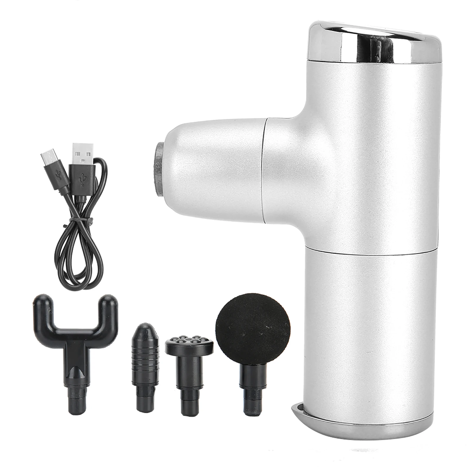 Mini Massage Gun Portable Adjustable Muscle Pain Fatigue Relive Fitness MassagerSilver White
Mini Massage Gun Portable Adjustable Muscle Pain Fatigue Relive Fitness MassagerSilver White