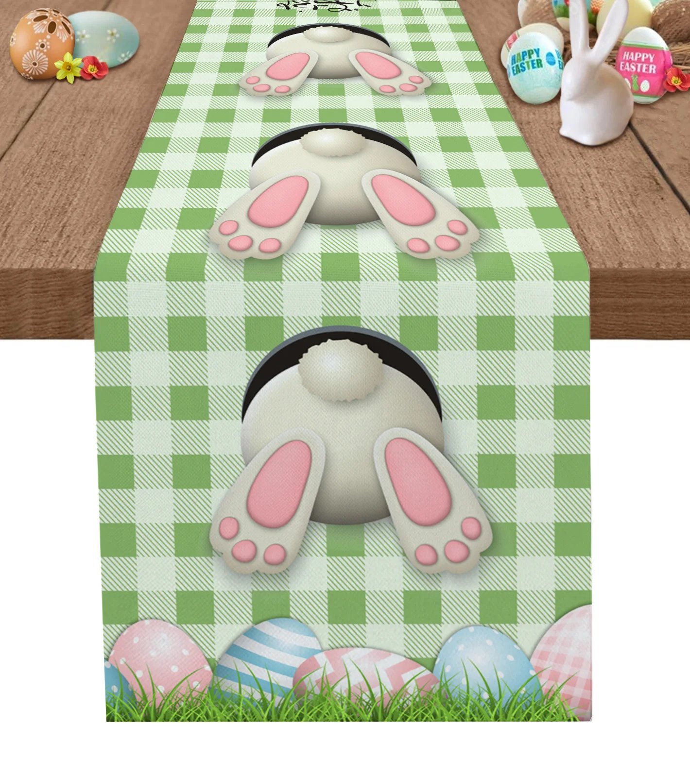 Easter Bunny Butt Egg Plaid Printed Table Runner Wedding Party Table Decorations for Home Decor Gift Favor Placemat Tablecloth
Easter Bunny Butt Egg Plaid Printed Table Runner Wedding Party Table Decorations for Home Decor Gift Favor Placemat Tablecloth