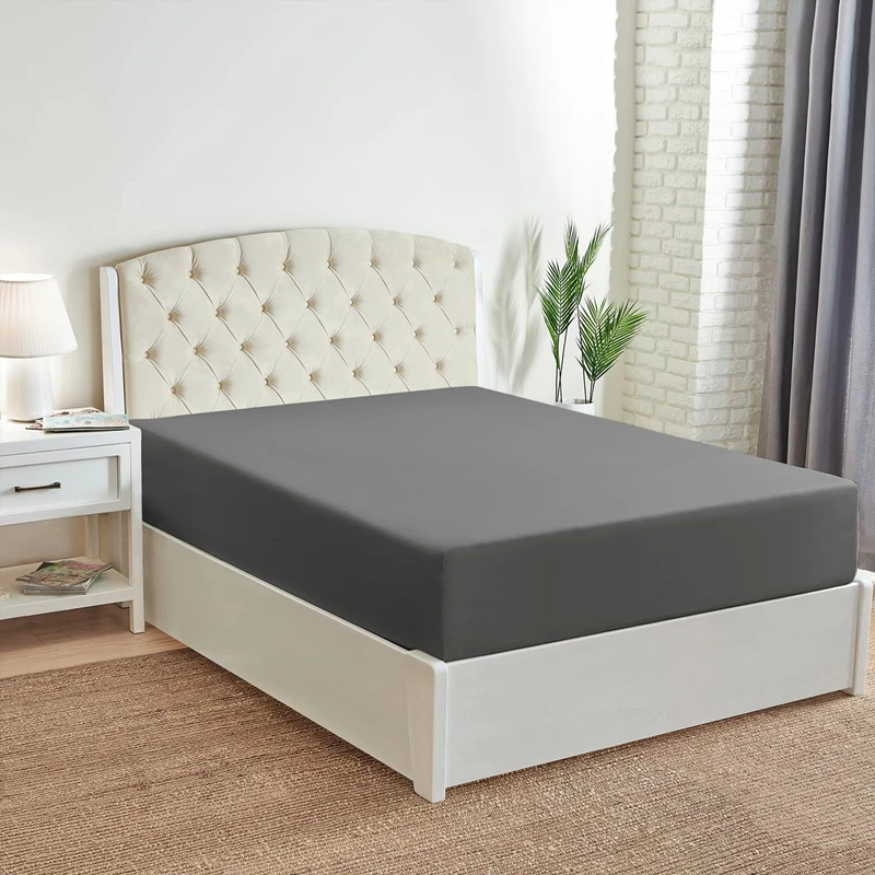 Kuup New Polyester Solid Quality Bedding Fitted Sheet Only(no pillowcase) Elastic Band Around Mattress Cover King Size Bed Cover 
Kuup New Polyester Solid Quality Bedding Fitted Sheet Only(no pillowcase) Elastic Band Around Mattress Cover King Size Bed Cover