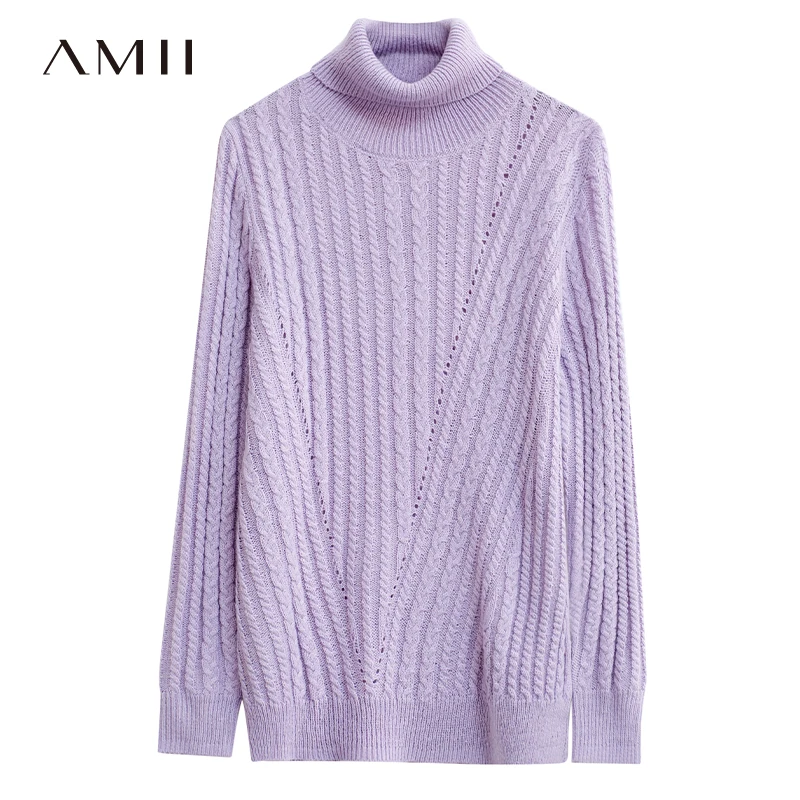 Amii Minimalism Autumn Winter Vintage Women's Sweater Causal Solid Loose Women's Turtleneck Sweater Female Tops 12070682
Amii Minimalism Autumn Winter Vintage Women's Sweater Causal Solid Loose Women's Turtleneck Sweater Female Tops 12070682