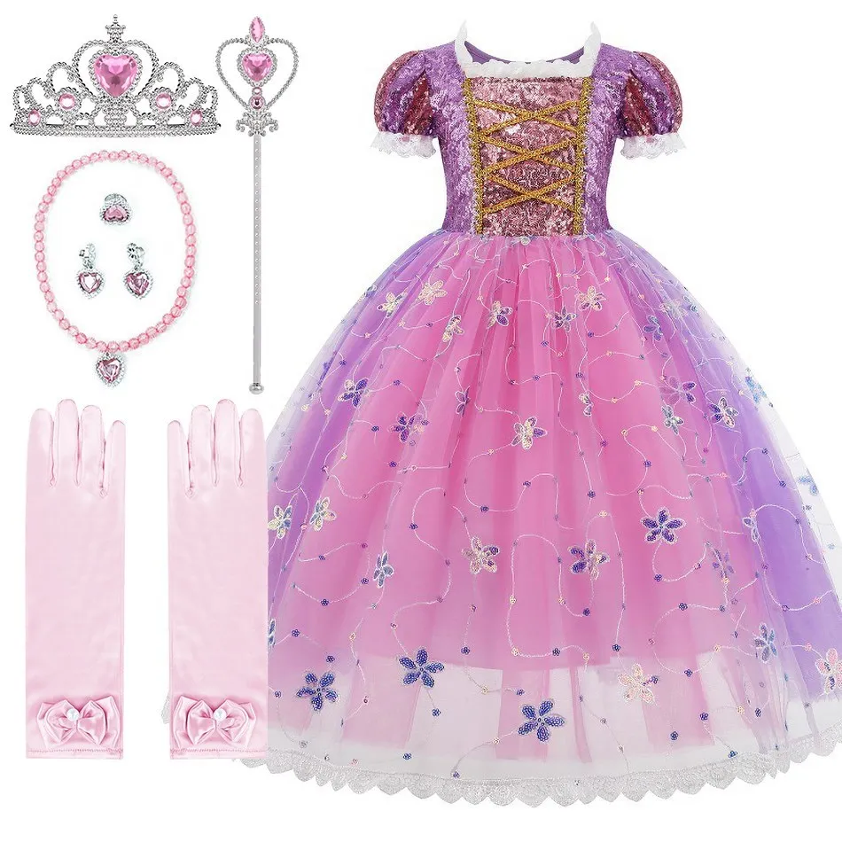 Children Princess Dress Little Girls Rapunzel Costume Purple Vestidos Kids Cosplay Layered Gown 3 4 5 6 7 8 9 10 Years Dress Up
Children Princess Dress Little Girls Rapunzel Costume Purple Vestidos Kids Cosplay Layered Gown 3 4 5 6 7 8 9 10 Years Dress Up