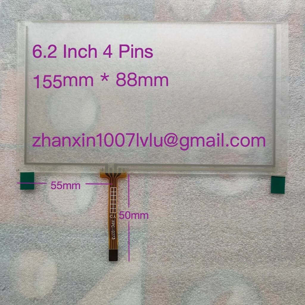 New 6.2 Inch 4 Pins Tela Resistiva Touch Screen Glass Digitizer 155mm*88mm Car DVD Multimedia Player Navigation Radio
New 6.2 Inch 4 Pins Tela Resistiva Touch Screen Glass Digitizer 155mm*88mm Car DVD Multimedia Player Navigation Radio