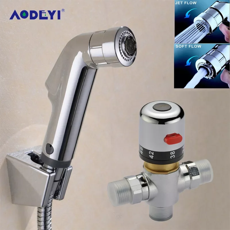 38 Degree Thermostatic Mixer Valve Hand Held Spray Shower Set Shattaf Bidet Sprayer Jet Tap Douche Kit 02-060T
38 Degree Thermostatic Mixer Valve Hand Held Spray Shower Set Shattaf Bidet Sprayer Jet Tap Douche Kit 02-060T