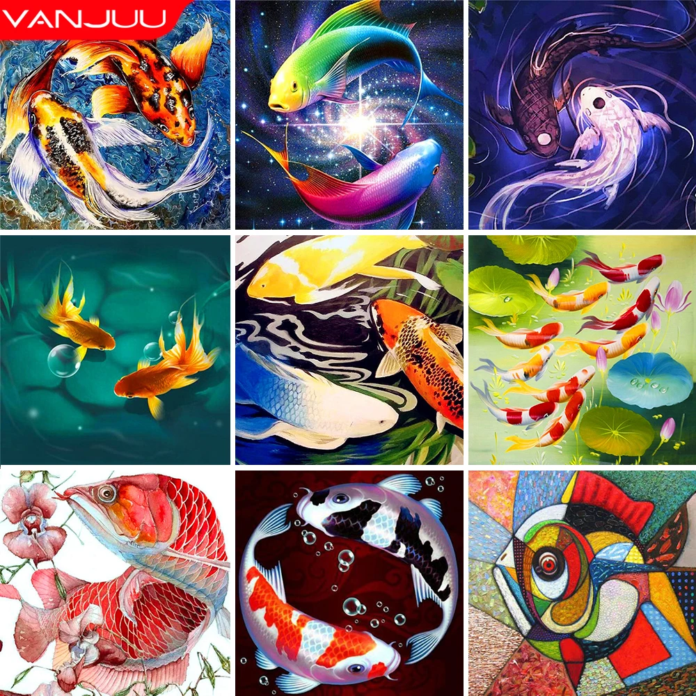 Diamond Embroidery Animal Diamond Painting Koi Fish Rhinestone Picture Full Drill DIY Handicraft Feng Shui Gift Home Decor
Diamond Embroidery Animal Diamond Painting Koi Fish Rhinestone Picture Full Drill DIY Handicraft Feng Shui Gift Home Decor