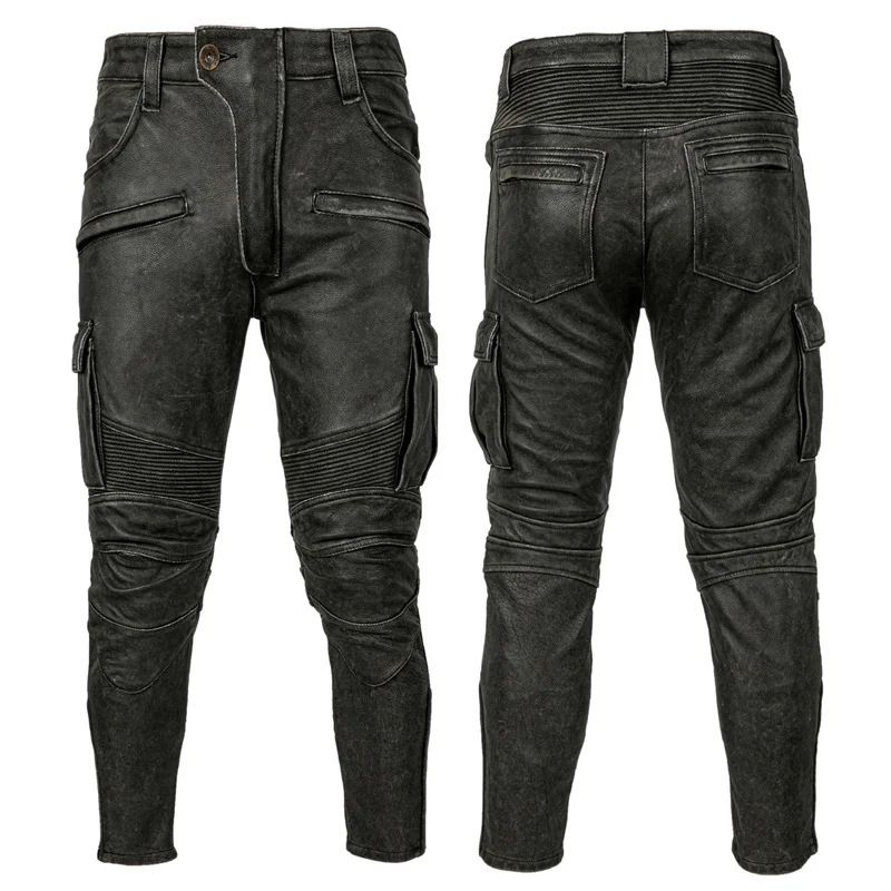 Motorcycle Leather Pant Vintage Real Cowhide Trousers Men's Motor Riding Leather Pants Biker Pant
Motorcycle Leather Pant Vintage Real Cowhide Trousers Men's Motor Riding Leather Pants Biker Pant