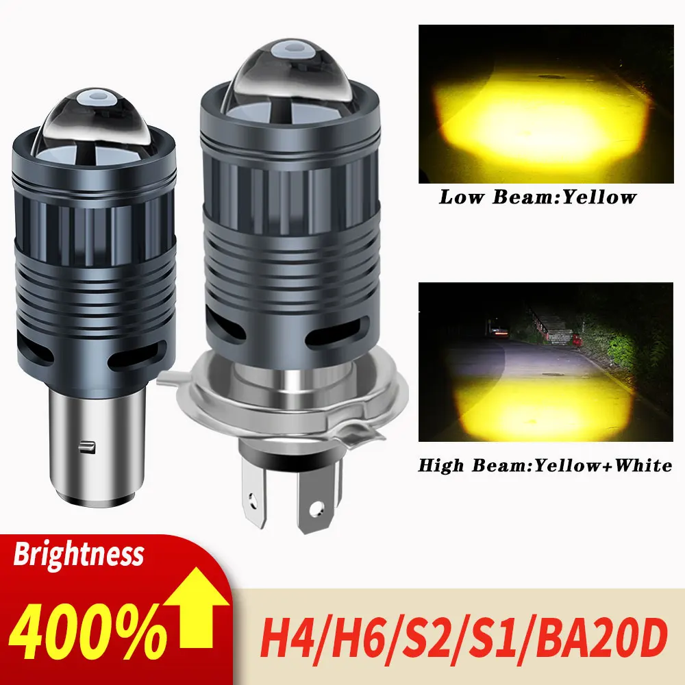 DXZ 1Pcs H4 BA20D H6 Motorcycle Headlight Lens Bulb HB2 Hi-Lo Beam Motorbike LED Headlamp Projector White Yellow 20W 12V-80V
DXZ 1Pcs H4 BA20D H6 Motorcycle Headlight Lens Bulb HB2 Hi-Lo Beam Motorbike LED Headlamp Projector White Yellow 20W 12V-80V