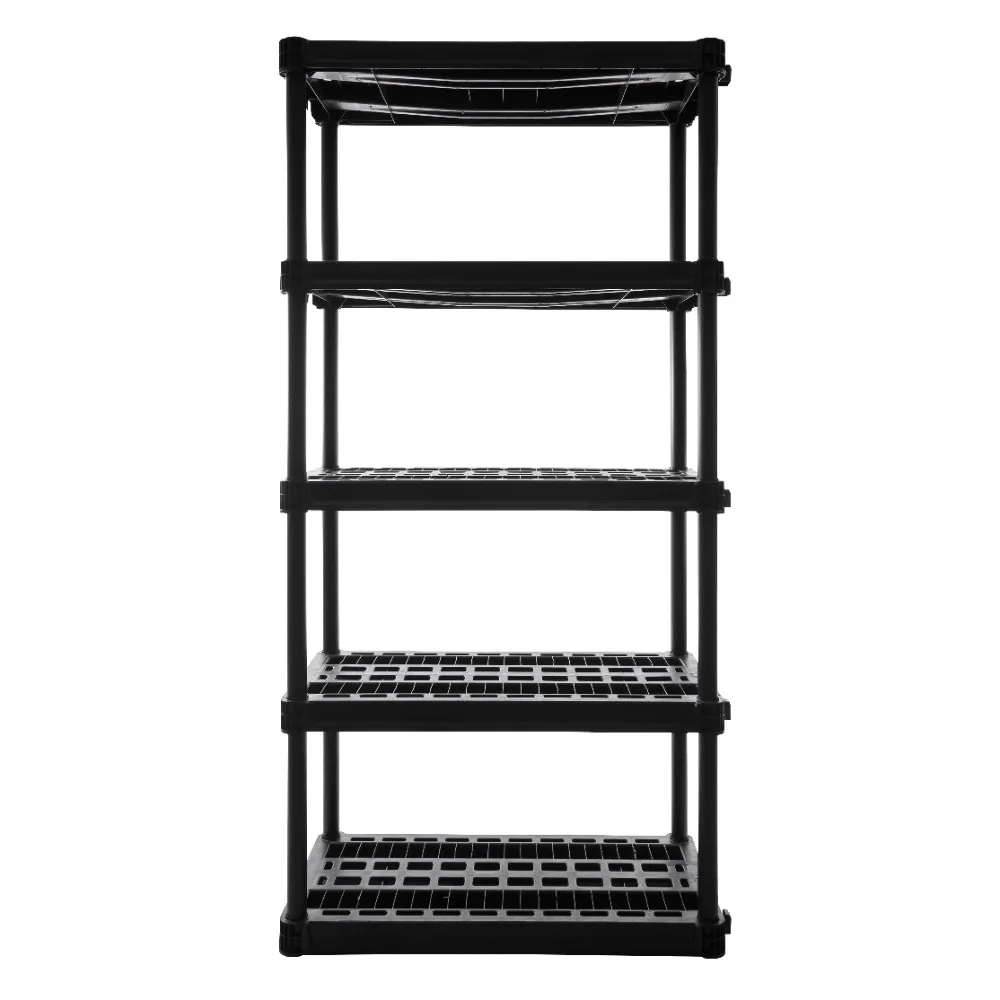 

Plano 5-Shelf Heavy Duty Plastic Storage Shelves, 750lb Capacity, 73” x 36” x 18”