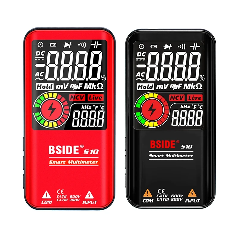 Цифровой умный мультиметр BSIDE, цветной ЖК-дисплей, 9999, цифровой постоянный ток, переменный ток, конденсатор напряжения, Ом, диод, NCV, Гц, тестер...
Цифровой умный мультиметр BSIDE, цветной ЖК-дисплей, 9999, цифровой постоянный ток, переменный ток, конденсатор напряжения, Ом, диод, NCV, Гц, тестер...