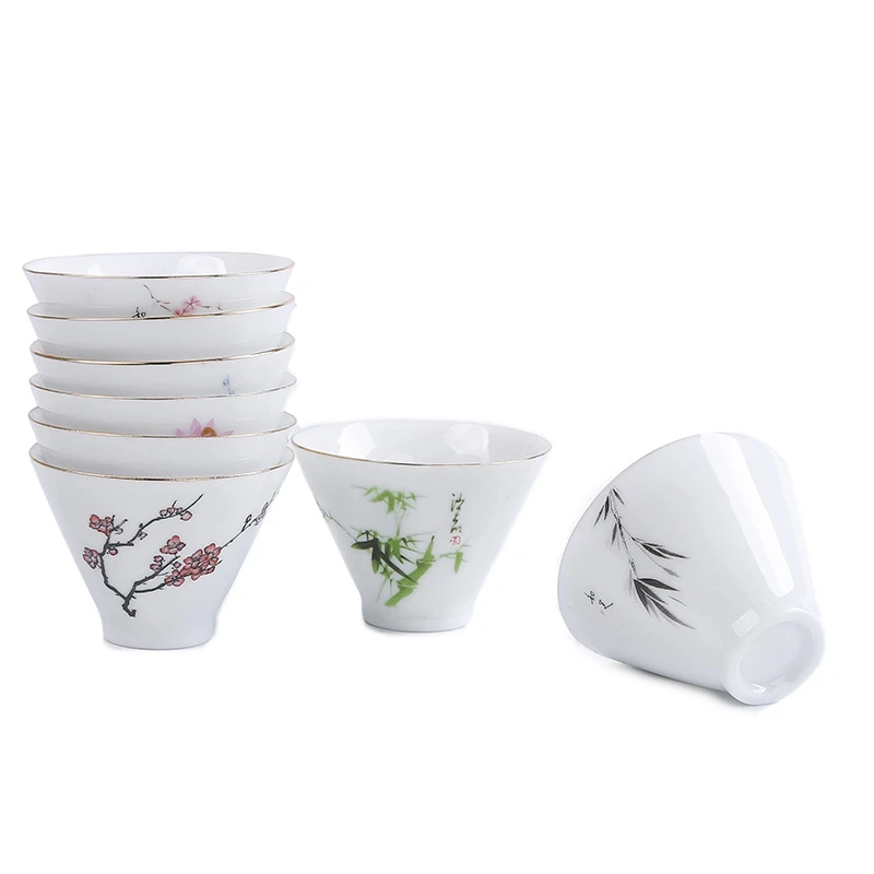 Chinese White Ceramic Tea Cup Set Gift Small Porcelain Kung Fu Teacups 40ml 50ml 70ml Custom Logo Porcelain Tea Cup Bowl
Chinese White Ceramic Tea Cup Set Gift Small Porcelain Kung Fu Teacups 40ml 50ml 70ml Custom Logo Porcelain Tea Cup Bowl