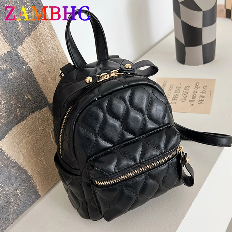 Luxury Quilted Mini PU Leather Backpacks for School Teenagers Girls 2022 New Spring Women Small Back Bag Designer Pure Backpack
Luxury Quilted Mini PU Leather Backpacks for School Teenagers Girls 2022 New Spring Women Small Back Bag Designer Pure Backpack