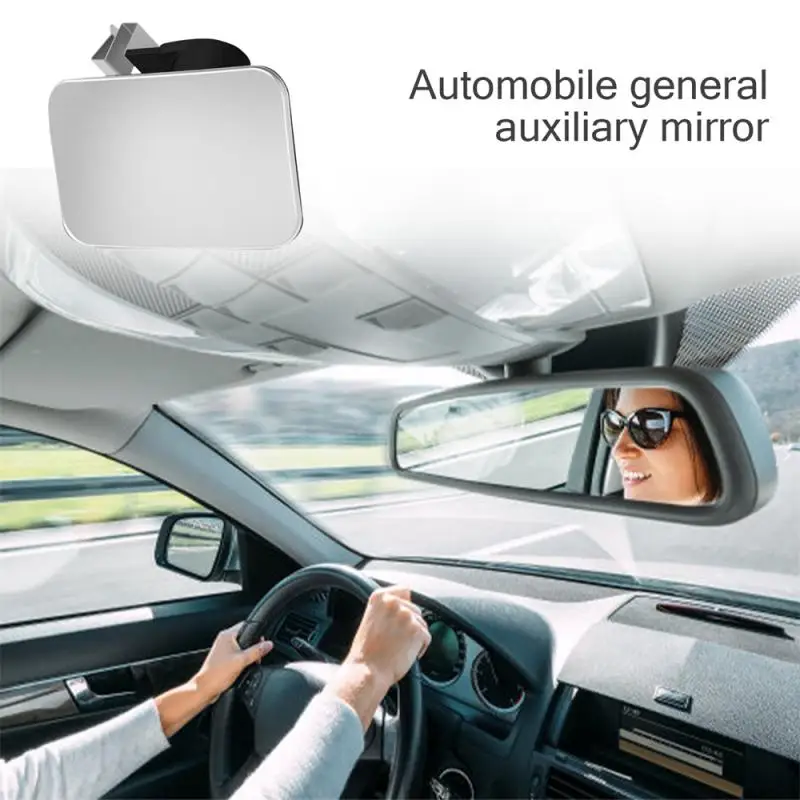 

Car Auxiliary Blind Spot Mirror 360 Degree Wide Angle Adjustable Auto Interior Convex Rearview Mirror Parking Rimless Mirrors