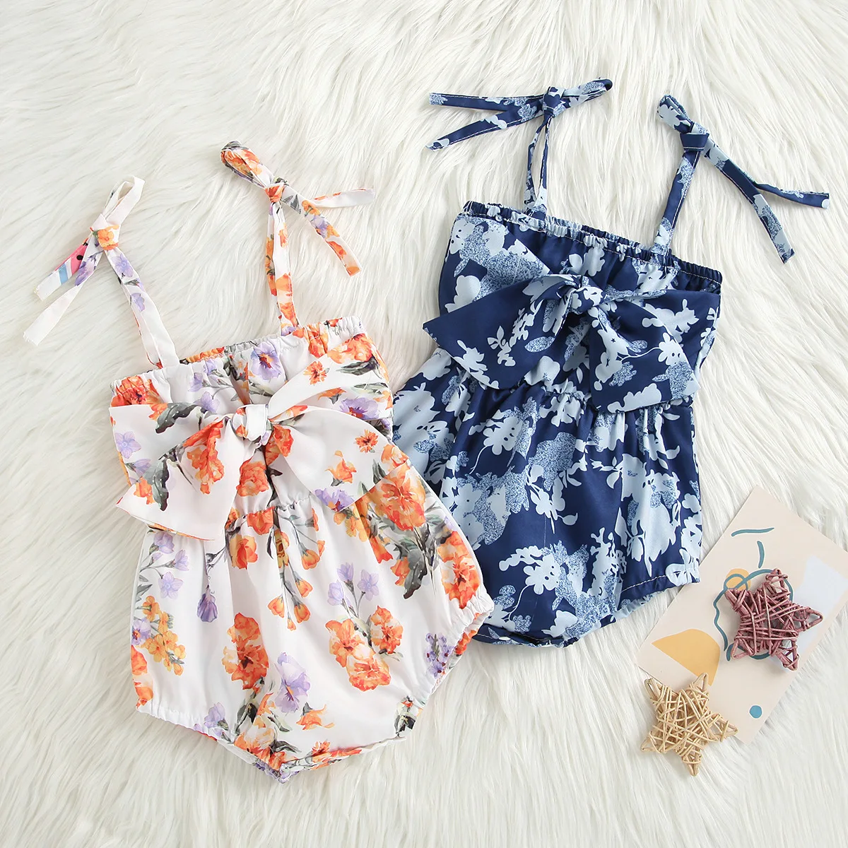 0-24M Infant Baby Girl Floral Print Short RomperSleeveless Sling Jumpsuit with Bow-knot for Summer
0-24M Infant Baby Girl Floral Print Short RomperSleeveless Sling Jumpsuit with Bow-knot for Summer