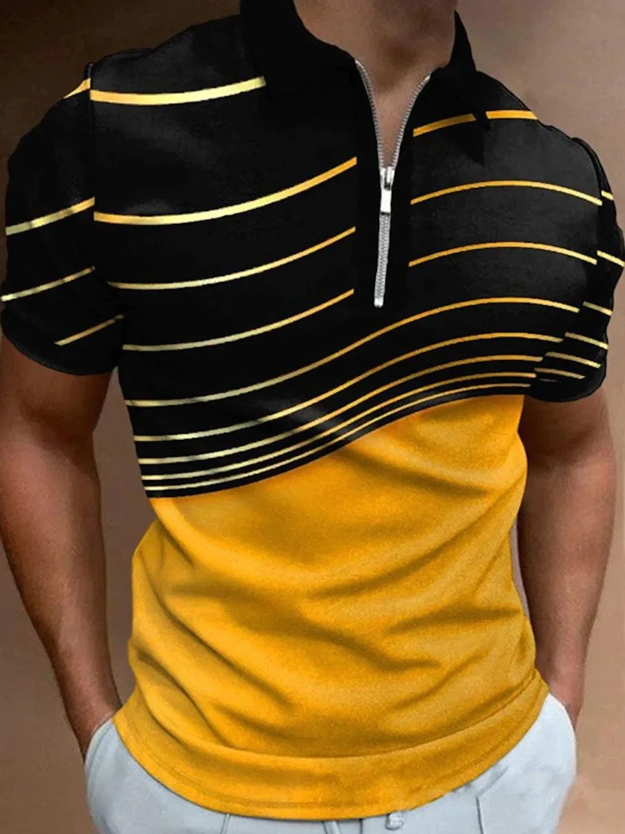 Men's Fashion Printed Short-Sleeved Polo Shirt Breathable Comfortable Zip Up Polo Shirt Oversized Shirt Summer Top
Men's Fashion Printed Short-Sleeved Polo Shirt Breathable Comfortable Zip Up Polo Shirt Oversized Shirt Summer Top