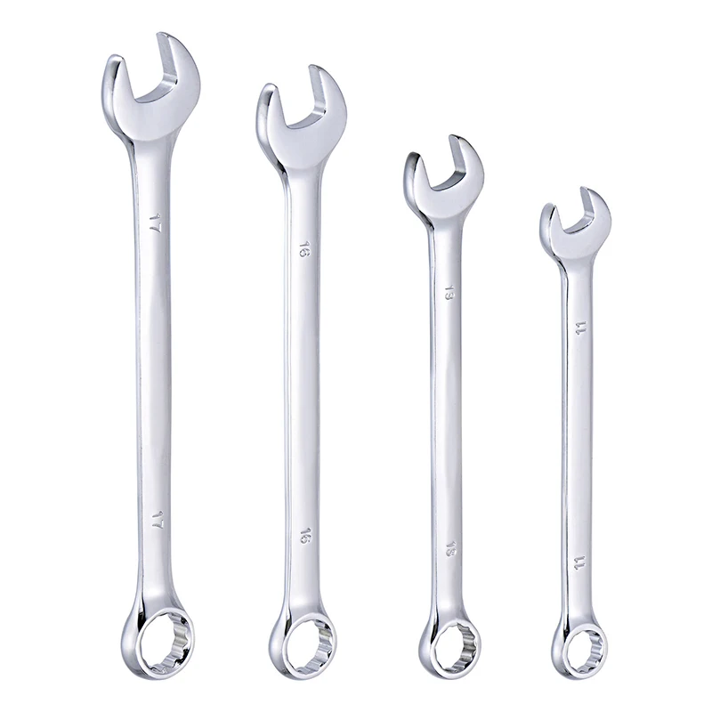 4pcs Open Box End Combination Wrench 11-17mm Chrome Vanadium Steel Opened Ring Combo Spanner Household Car Repair Hand Tools
4pcs Open Box End Combination Wrench 11-17mm Chrome Vanadium Steel Opened Ring Combo Spanner Household Car Repair Hand Tools